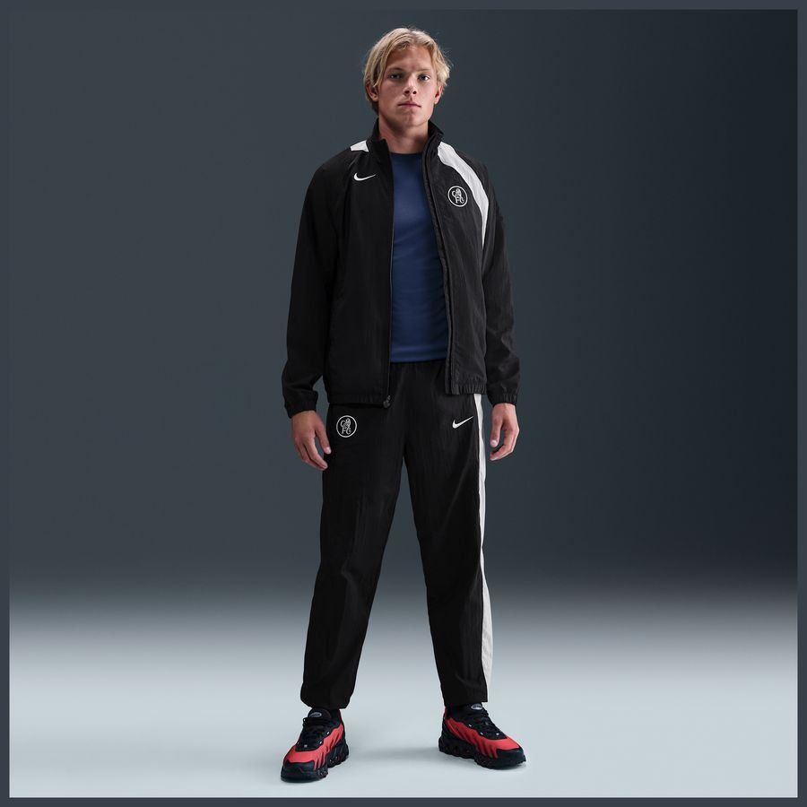 Chelsea Track Pants T90 Woven 3rd - Black/Field Silver - Men's-SoccerKits Hub | Buy Soccer Jerseys Online